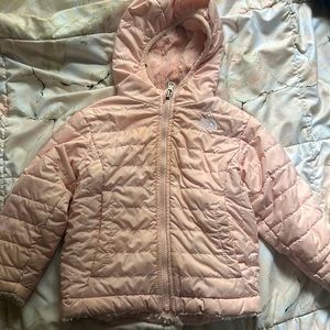 North face reversible puffer jacket